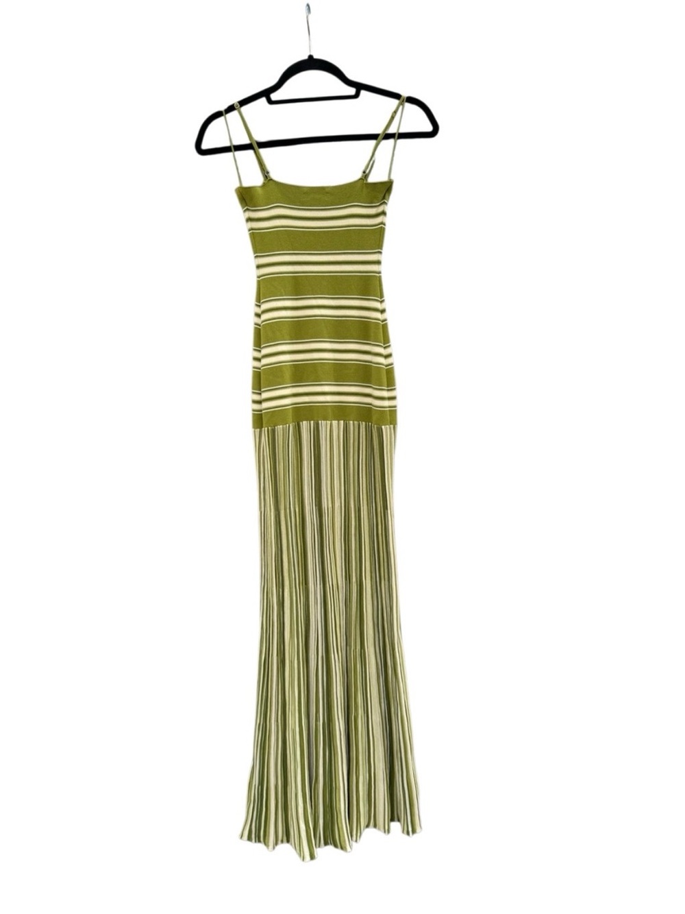 Faithfull the Brand Olive Green Striped Maxi Dress - Picture 6 of 12